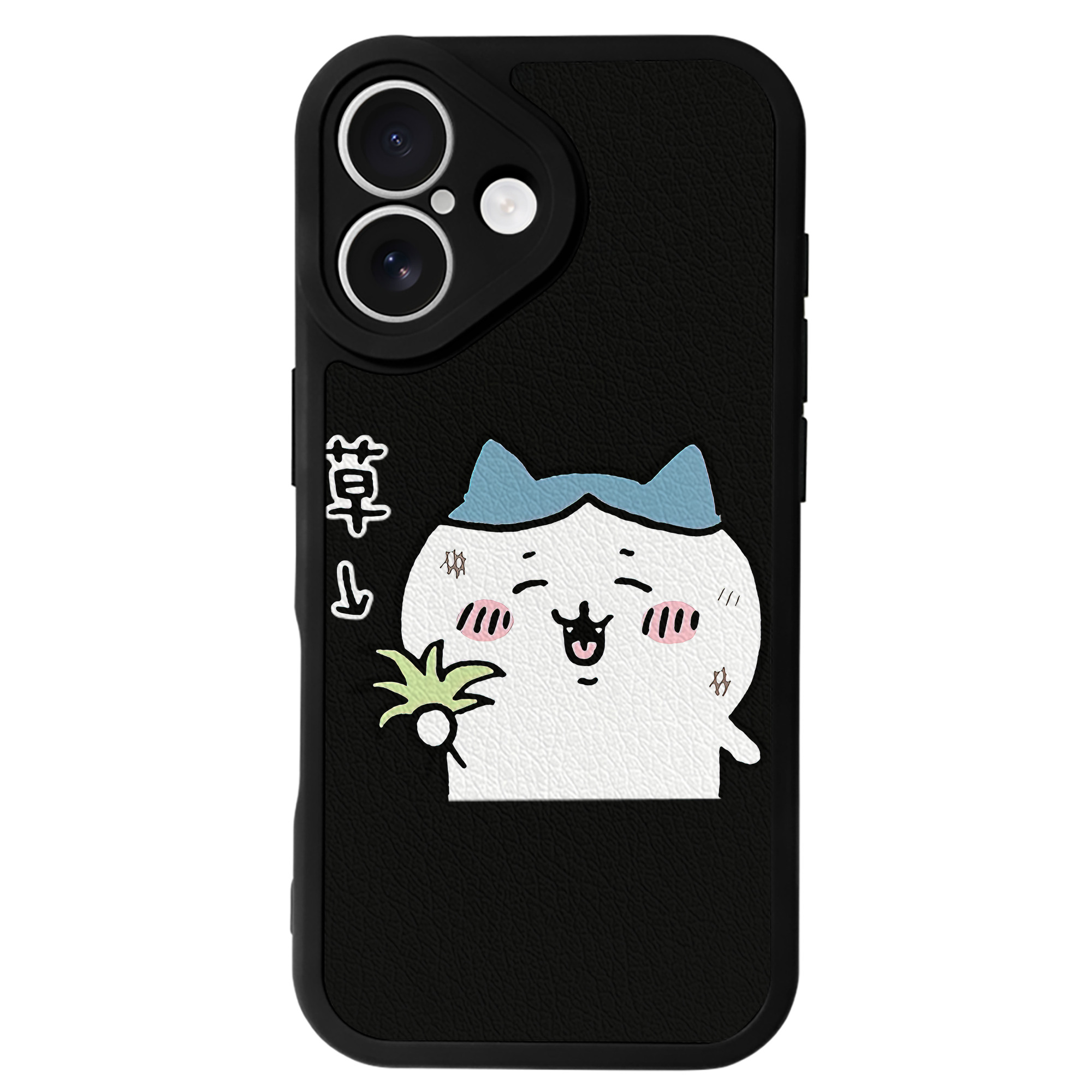 （画像用） ちいかわ ハチワレ Chii-kawa hachiware 【iPhone 16シリーズ対応】シリコンスマホケース（レザー調） 材質：シリコン